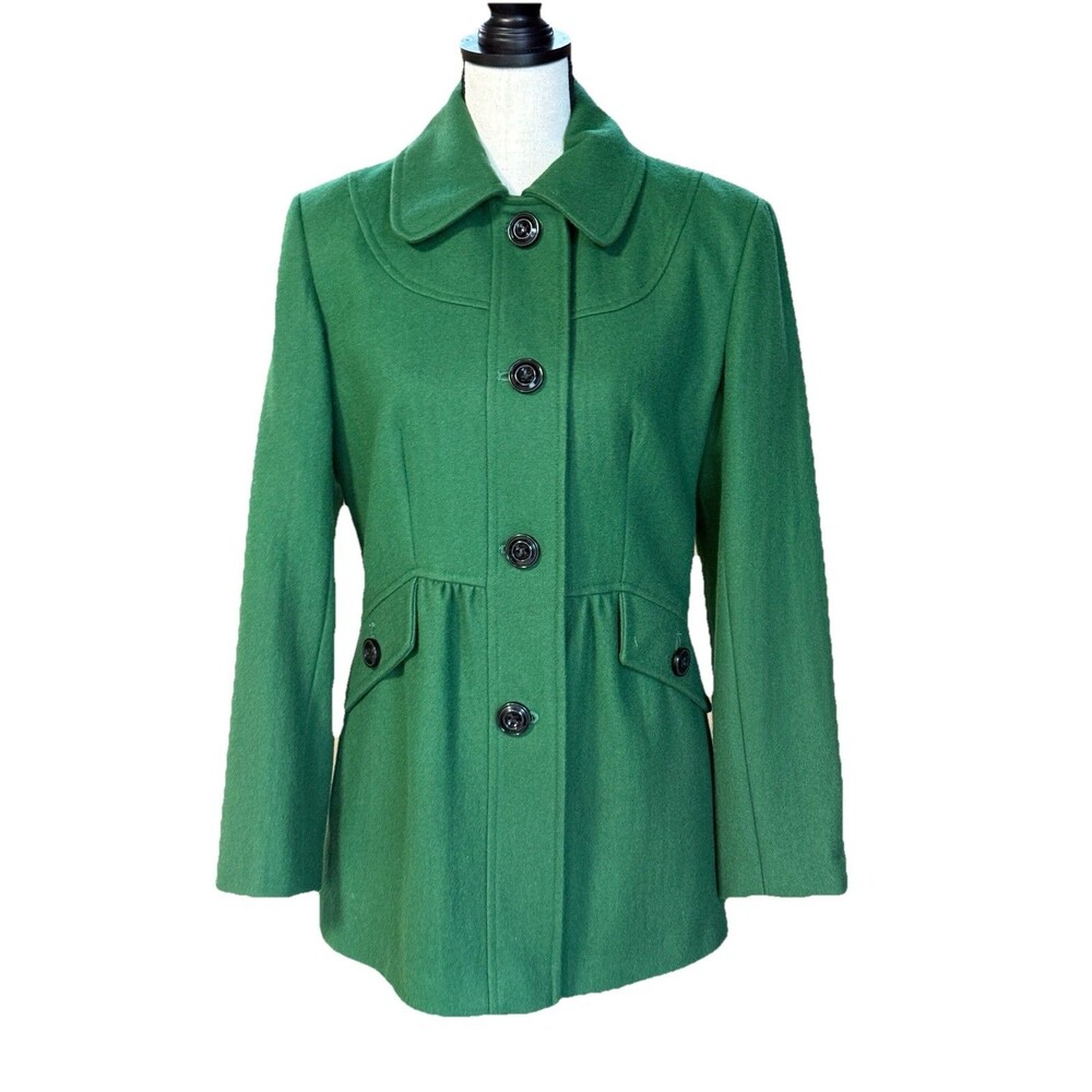 GIACCA A Gallery Company Green, Wool Coat Size M
